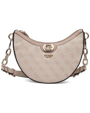 Guess Monogram Shoulder Bag - Natural