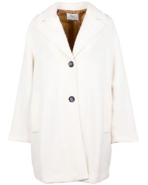 Vicario Cinque Textured Single-Breasted Coat - White