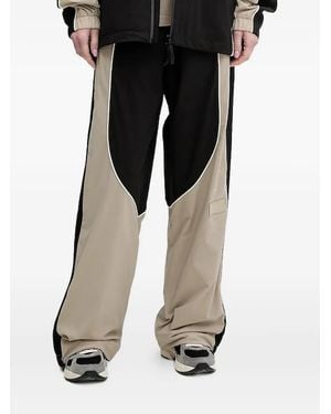 EA7 Panelled Side-Stripe Trousers - Black