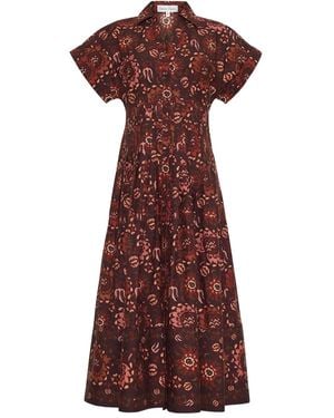 Cara Cara Nash Midi Dress - Red