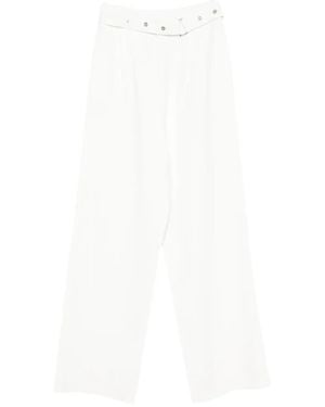 Mrz Pantaloni A Gamba Ampia Con Cintura - Bianco