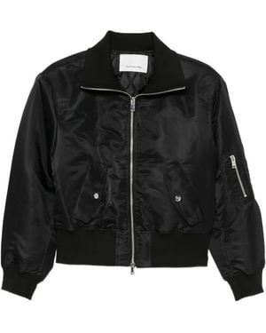 Frankie Shop Storm Nylon Cropped Bomber Jacket - Black