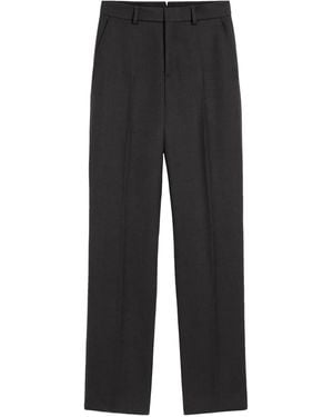 Ami Paris Wool Large-Fit Trousers - Black