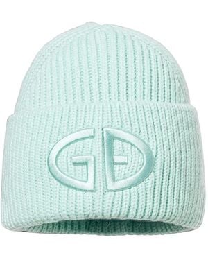Goldbergh Valerie Ribbed-Knit Logo-Embroidered Beanie Hat - Green