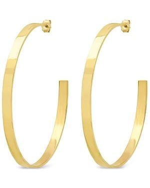 Jennifer Meyer Orecchini A Cerchio Flat Hoops - Metallizzato
