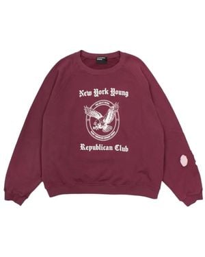 Enfants Riches Deprimes Logo-Print Distressed Sweatshirt - Purple