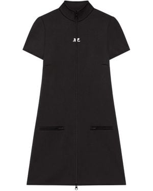 Courreges ショートスリーブ ドレス - ブラック