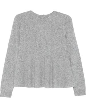 Ba&sh Peplum Knitted Top - Gray