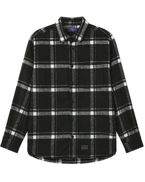 AFTERMATHS Camicia A Quadri - Nero