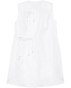 JNBY Floral-Embroidered Sleeveless Dress - White
