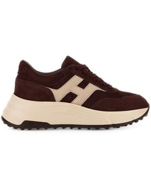 Hogan Sneakers Suede Hi-Fi - Brown