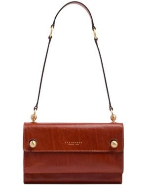 The Bridge Leather Shoulder Bag - Red