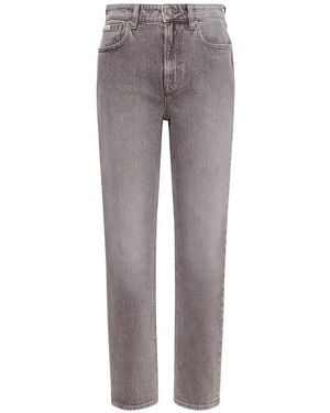 Calvin Klein Jean À Coupe Droite - Gris