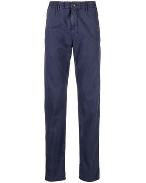 Incotex Striped Straight-Leg Pants - Blue