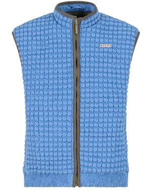 Marni Gilet Con Zip - Blu