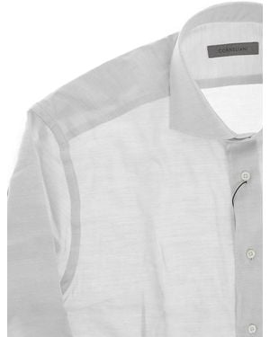 Corneliani French-Collar Long-Sleeve Shirt - White