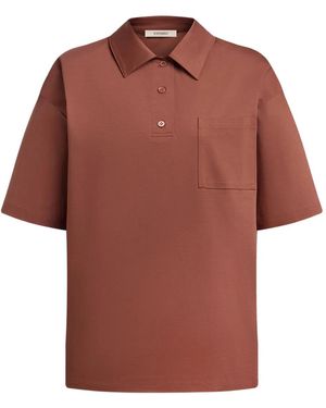 12 STOREEZ Pocket-Detail Polo T-Shirt - Red