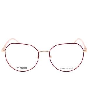 Love Moschino Round-Frame Glasses - Natural