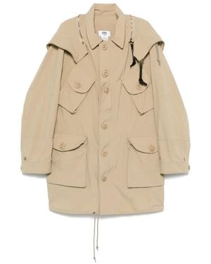 Junya Watanabe X C.P. Company Trenchcoat Met Capuchon - Naturel