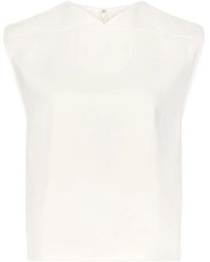 Loulou de Saison Daika V-Neck Boxy Top - White