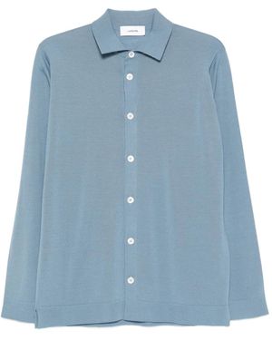 Lardini Long-Sleeve Button-Up Shirt - Blue