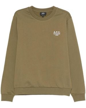 A.P.C. Standard Rue Madame Cotton Sweatshirt - Green