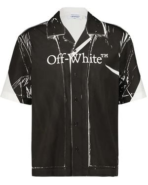 Off-White c/o Virgil Abloh Bookish Bowling Shirt - Black