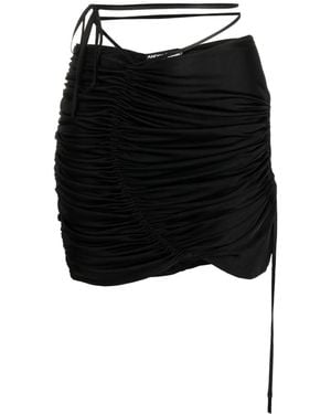 ANDREADAMO Cut-Out Detail Asymmetric Skirt - Black