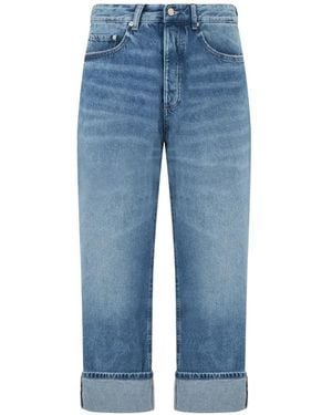 ICON DENIM Ross Turn-Up Loose-Fit Jeans - Blue