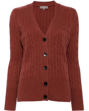 N.Peal Cashmere Clara オーガニックカシミア カーディガン - レッド