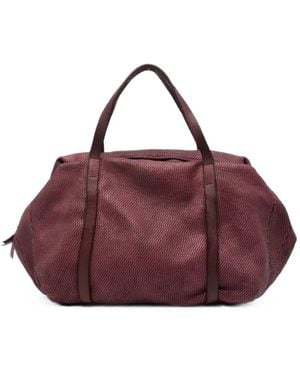 SOMMET Medium Petalino Laser-Cut Shoulder Bag - Purple