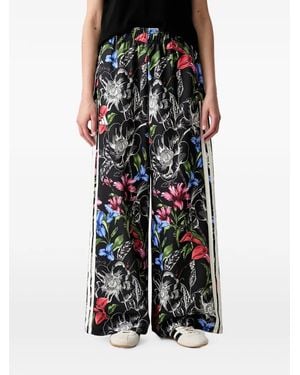 adidas X Farm Rio House Of Tiro Floral-Print Side-Stripe Track Pants - Black
