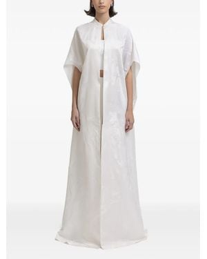 Gemy Maalouf Open Floor-Length Kaftan - White