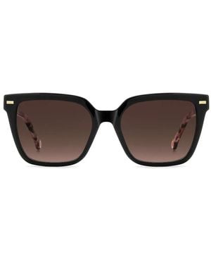 Carolina Herrera Square-Frame Sunglasses - Gray