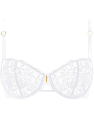 Aubade Satin Memories Embroidered Underwired Bra - White