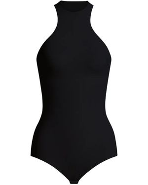 Alberta Ferretti Halte-Rneck Sleeveless Bodysuit - Black