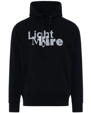 Sacai Sudadera Con Capucha Y Estampado Gráfico - Negro