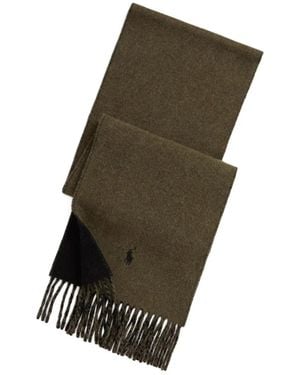 Polo Ralph Lauren Reversible Fringed Scarf - Green