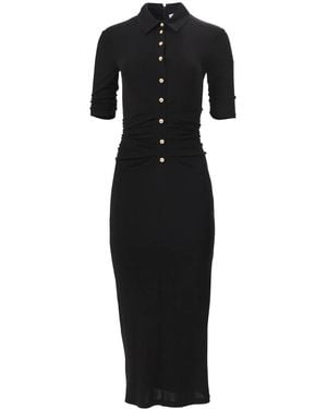Carolina Herrera シャーリング ドレス - ブラック