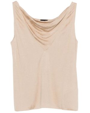 Giorgio Armani Haut Sans Manches À Col V - Natural