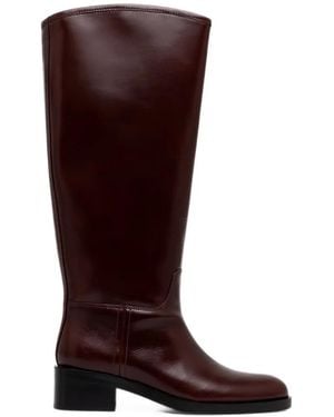 Jeffrey Campbell Reining-2 Stiefel Aus Poliertem Leder - Braun