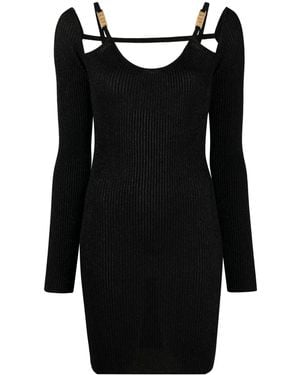 Gcds Lurex Knit Mini Dress - Black