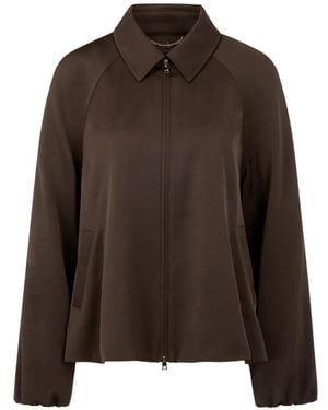 Marc Cain Zip-Up Raglan-Sleeve Jacket - Brown