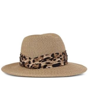 Eugenia Kim Courtney Leopard-Print Sun Hat - Marrone