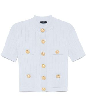 Balmain Knitted Cardigan - White