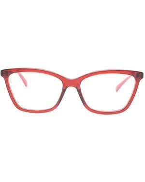 Gucci Cat-Eye-Brille Mit Streifen - Rot