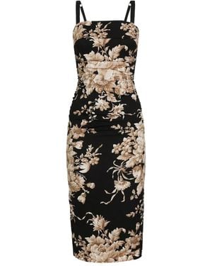 Dolce & Gabbana フローラル ドレス - ブラック