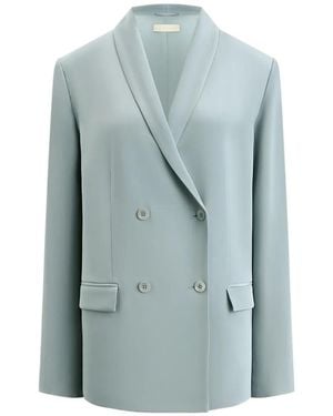 12 STOREEZ Alice Double-Breasted Blazer - Blue