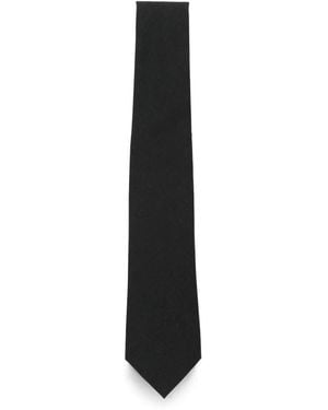 Canali Wool Tie - Black