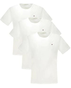 Tommy Hilfiger Logo-Embroidered T-Shirts (Set Of Three) - White